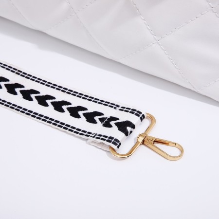 Bag Cross-Bodi with a zipper, white color-5