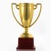 Cup 093, award figure, gold, plastic stand, 18.2 x 12 x 7.5 cm.
