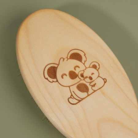 Comb with bristles, 22 × 7 cm, color "light wood"-3