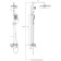 Shush Nevis NE1735-40Black shower system, tropical shower, shower, brass, black
