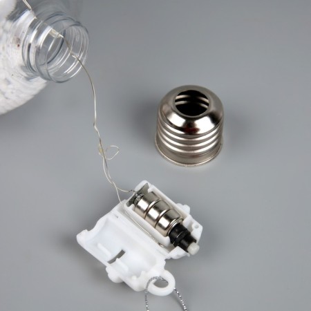 Fir -tree ball "Hare", batteries, 1 LED, glow warm white-2
