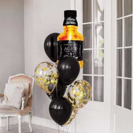 A set of balloons "Birthday of a real man", latex, foil-1