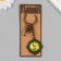 A metal keychain, glass with a carbine "Spider and clover in the medallion" Bronze 9.5 cm