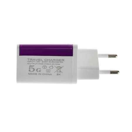 Network charger TD-T12, 2 USB, 2.4 A, white-3