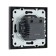 Socket with USB-A + usb-C connectors, 2.1 A, 5V, TOT GLOSSY GLASS, hidden, glass, black