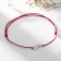 Bracelet of desires "Mount Crystal" on the burgundy thread, the length is regulated, 11 cm
