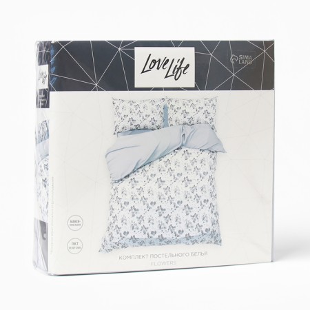 Lovelife 2PP Flowers 175x215cm bedding, 200x240cm, 50x70cm-2pcs, reap, 100% p/e, 100g/m2-4