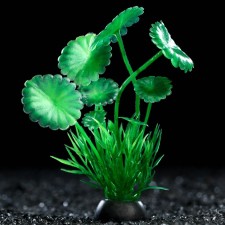 Artificial aquarium plant, 10 cm, green