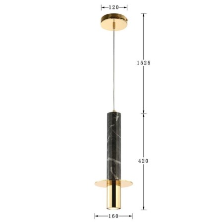 Rocky suspension 160 mm, GU10LED 5W-2
