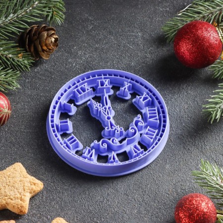 Cooking shape "chimes", cutting, stamp, 9.5 × 9.5 cm, lilac color-2