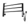 Domoterm electric heated towel rail "Cuba" P10, 500x1000 mm, right, black matte