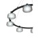 Spring LED LED STILFORT 4009/02/08p, 8x40W, LED, 800x800 mm, 3000-6000k remote control, 1400lm, black color black