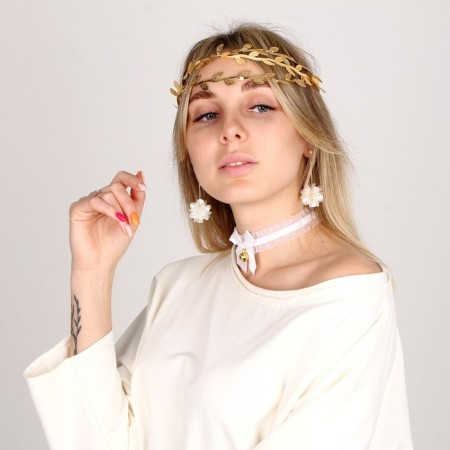 Carnival set "Elfita" (earrings+chocker+decoration on the head)-3