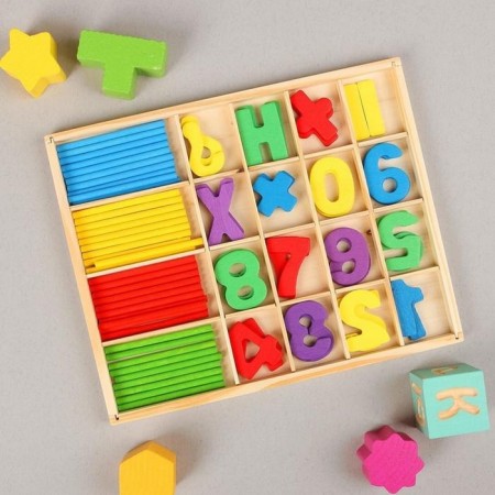 Counting material "sticks, numbers and signs", 72 elements-2