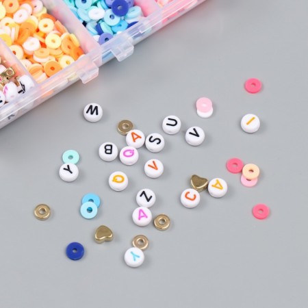 Beads in the box "Multi -colored" thread 0.8 mm 5 m 12x8.4x2.2 cm-1