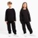 Children's costume (sweatshirt, trousers) minku black color, height 110 cm
