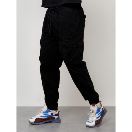 Cargo jeans male, size 56, black color-3