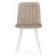 Stool on the metal frame Dani metal/velor, white/beige 43x48x85 cm