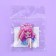 Acrylic keychain "girl" with carbine, 3.2 x 5.3 cm
