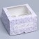 Capley box, confectionery packaging with a window, 4 cells "Pattern", 16 x 16 x 10 cm