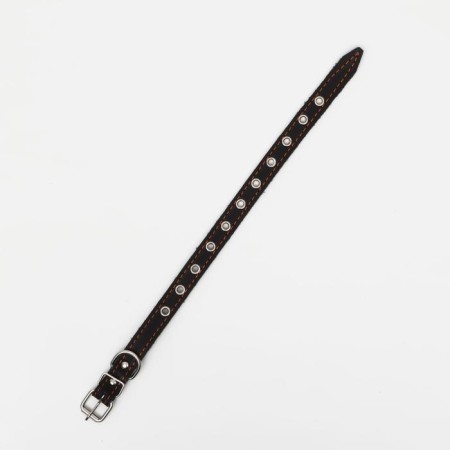 Collar leather single-layer dimensionless, 45 x 2 cm, Osh 18-39 cm, black-2