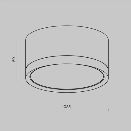 Technical C086CL-GX53-SRD-WS, 1XGX53, 15W, 8.5x8.5x5 cm, white color with silver-6