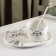 Tea couple ceramic "cat", 3 items: a cup of 200 ml, a saucer 18.5 × 13.5 cm, a spoon