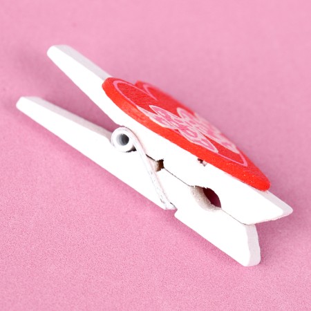 Decorative clothing “hearts with a bow” set 6 pcs., 2 × 11.5 × 16 cm-2