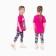 Leggings for girls 2pcs, blue/multi -colored color, height 104 cm