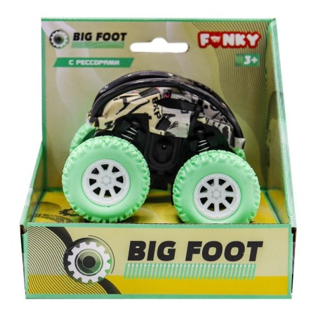 Friction Funky Toys Flood "Cricking", with print and green wheels, 4x4-1