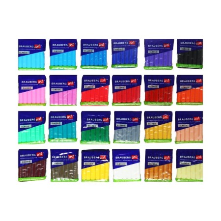 Polymer baked clay Brauberg Art, 24 colors x 20 g, in corrugated hofrocorob, with accessories-5