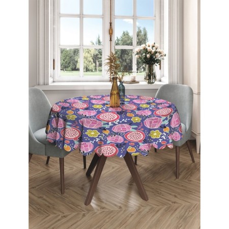 Grenade and flowers, round, Saten, d = 150 cm on the table-2