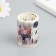 Adhesive tape paper "gray-pink flowers" width 5.4 cm winding 3 m 5.4x3.8x3.8 cm
