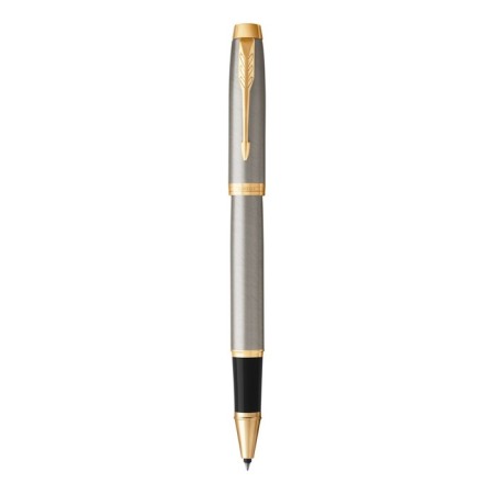 PEL ROLLER PARKER IM Core Brushed Metal GT T321, silver brass case, matte varnish, black ink-1