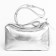 Bag Cross-Body Women's, genuine leather, Ludor silver, 21x9x13 cm