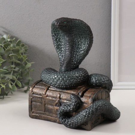 New Year's piggy bank "Cobra on the chest" 20 x 17 x 12 cm.-1