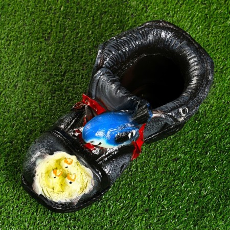 Figure pot "Boat with a nest" 15.5x27cm mix-9