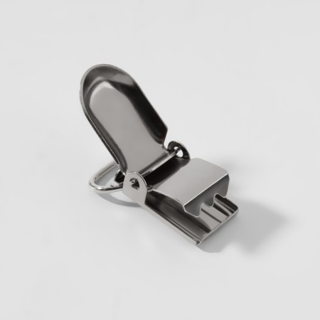 Clips for suspenders, 2.5 × 1.5 cm, 10 pcs, silver color-1