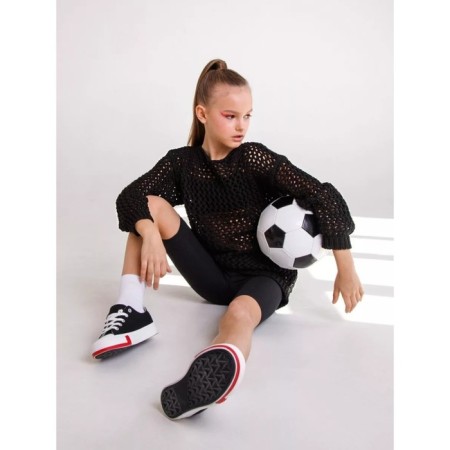 Свитер для девочки Amarobaby Knit Trend, рост 134 см, цвет черный-9