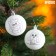 New Year's Christmas tree decoration for coloring "New Year! Bear and bullfinch ", 2 pcs, d = 5.5 cm