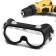 Protective tundra glasses, with polycarbonate lenses, black