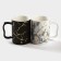 A set of ceramic mugs on a metal stand “Marble”, 2 items: 380 ml