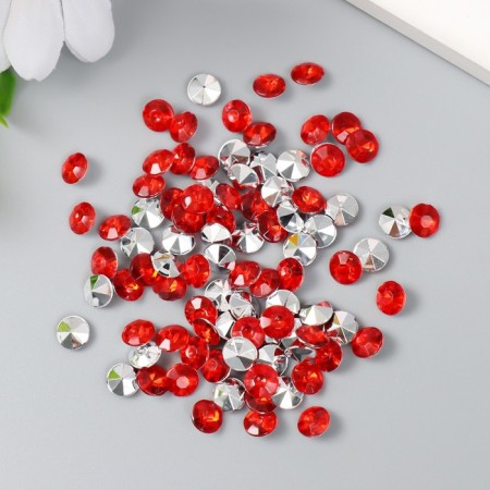 Decor for creativity in the bottle "Rhinas. Red" set 250 pcs d = 0.6 cm 4x3x3 cm-3