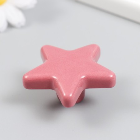 Pen for the casket ceramics, metal "Star" pink 4.9x4.9x2.2 cm-1