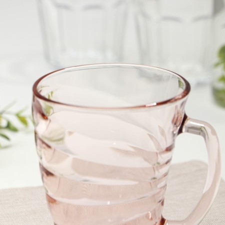 Glass Glass "Shaype Abondans", 320 ml, pink color-1