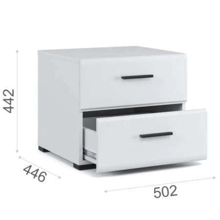Covereign cabinet "York", 502 × 446 × 442 mm, white / white gloss color-1
