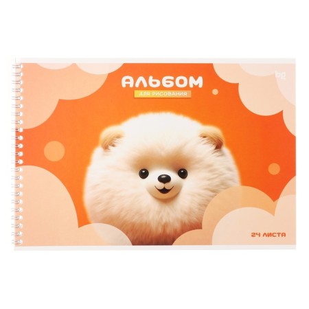 Album for drawing A4, 24 sheets on the crest of "fluffs", cardboard cover, offset block 100 g/m2, mix-2