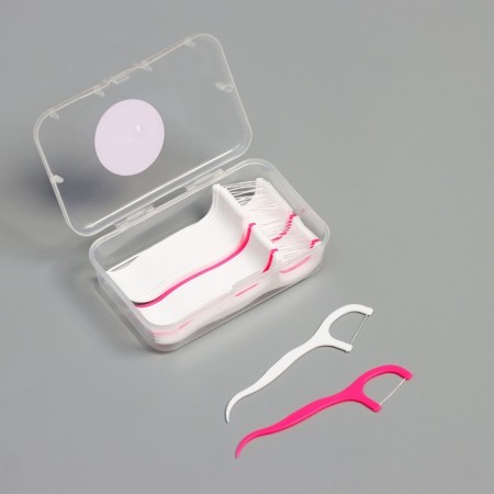 A set of toothpicks with a dental thread, 30 pcs