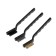 A set of brushes of metal tundra, plastic handles, small, 3 pcs.