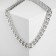The necklace "volumetric chain" is small, the color is silver, 50 cm